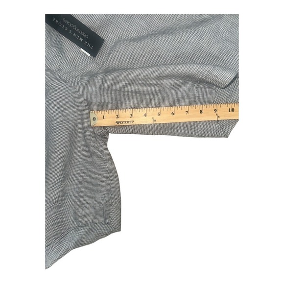 Bloomingdales Mens Gray Houndstooth Linen Shorts, Size 33 - Picture 7 of 7